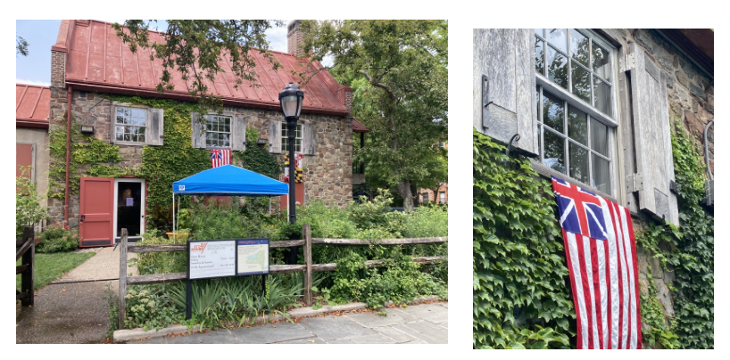 photographs of the outside of The Old Stone House in Brooklyn New York. 